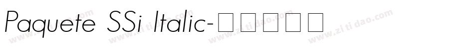 Paquete SSi Italic字体转换